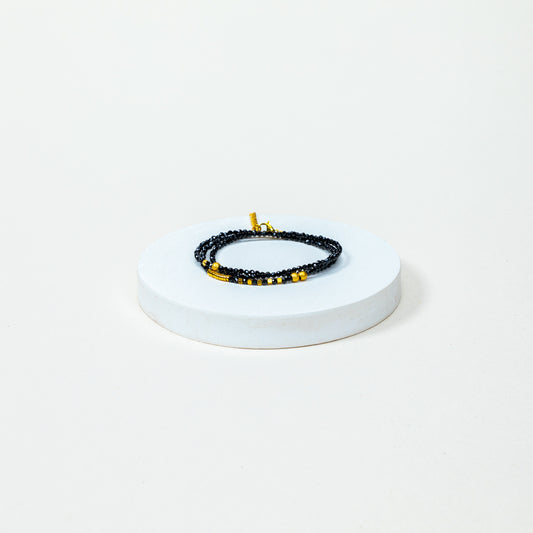 Bracelet Laurine - Spinelle Noir