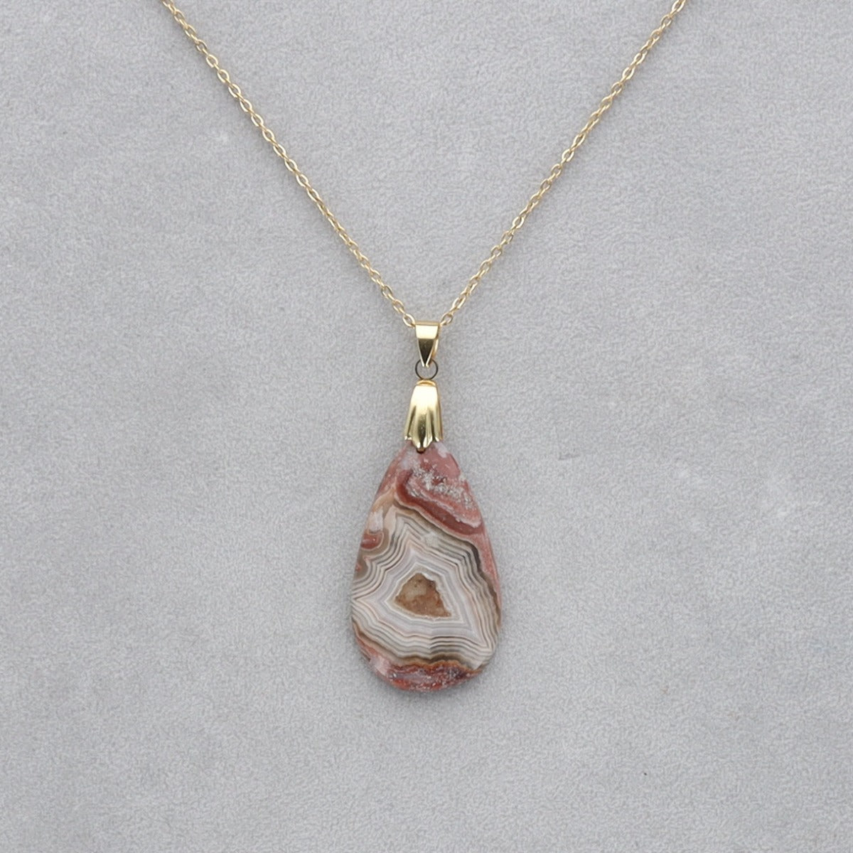 Agate Crazy Lace Cabochon percé 40