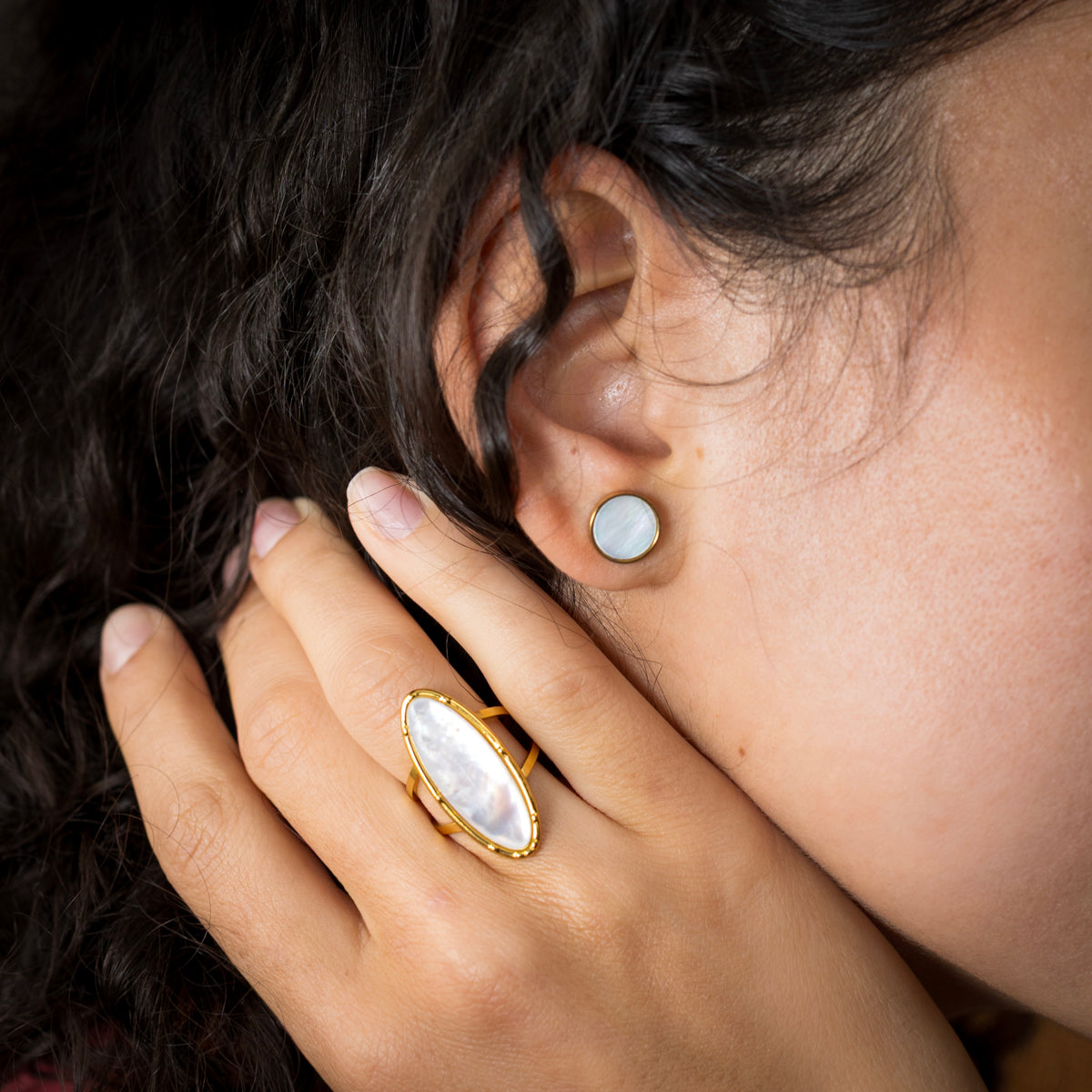 Boucles d'oreilles Louison - Nacre