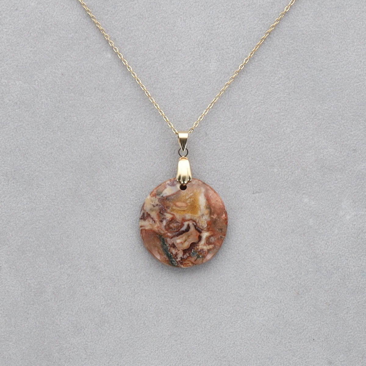 Jaspe Léopard Cabochon percé 20