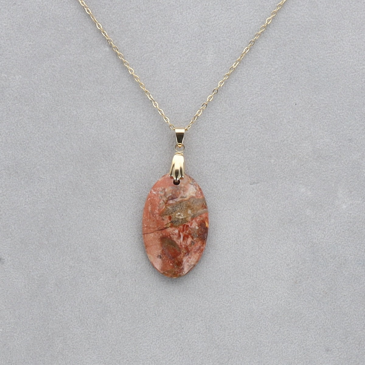 Jaspe Léopard Cabochon percé 30