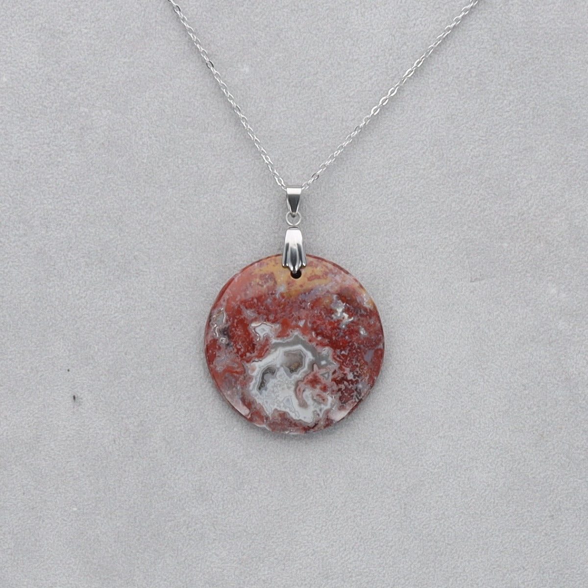 Jaspe Brechique Cabochon percé 30