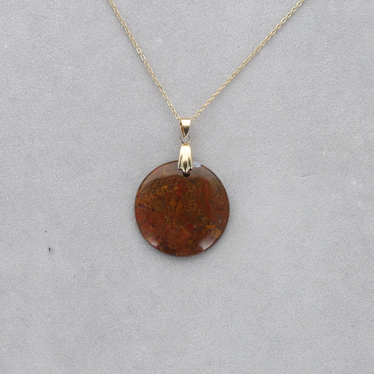 Jaspe Brechique Cabochon percé 32