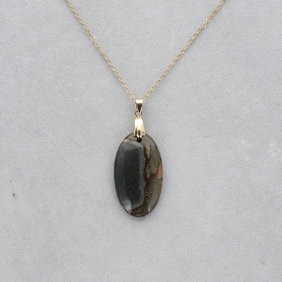 Jaspe Polychrome Cabochon percé 36