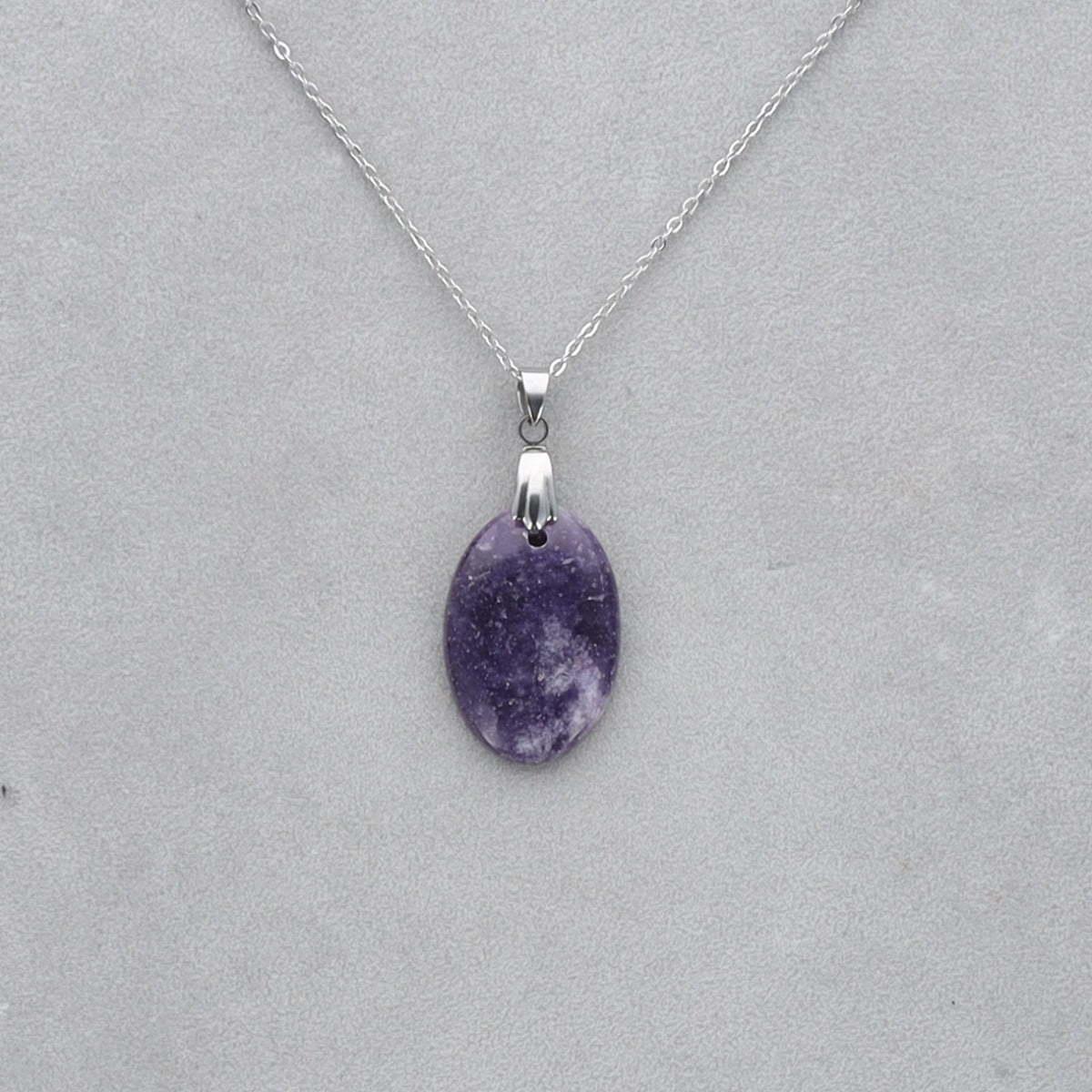 Lépidolite Cabochon percé 37