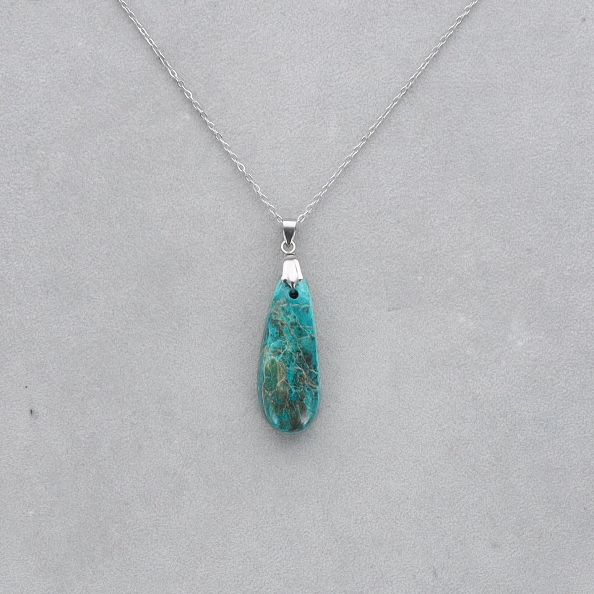 Malachite Chrysocolle percé 22