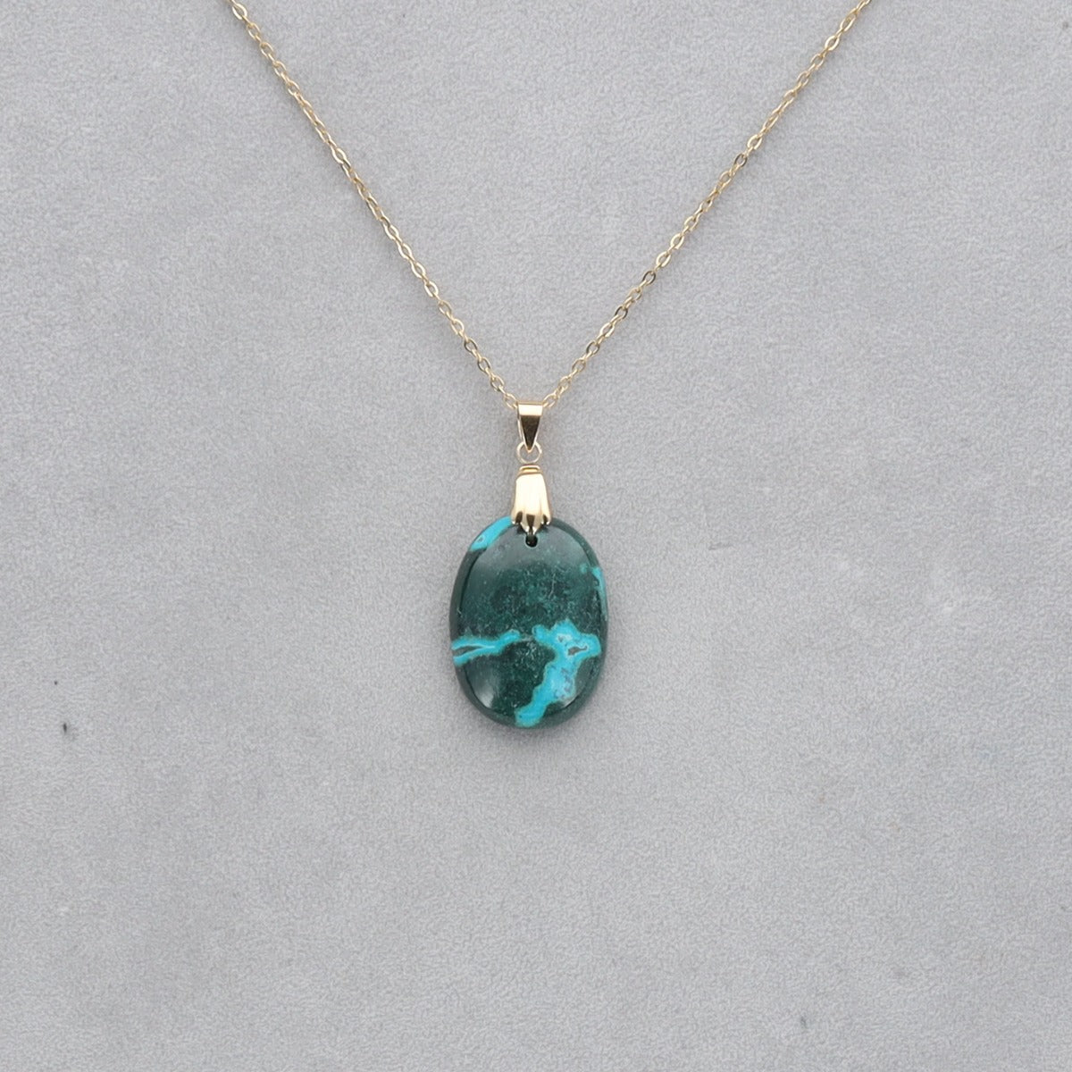 Malachite Chrysocolle percé 29