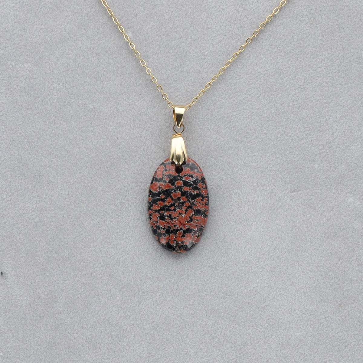 Obsidienne Acajou Cabochon percé 7