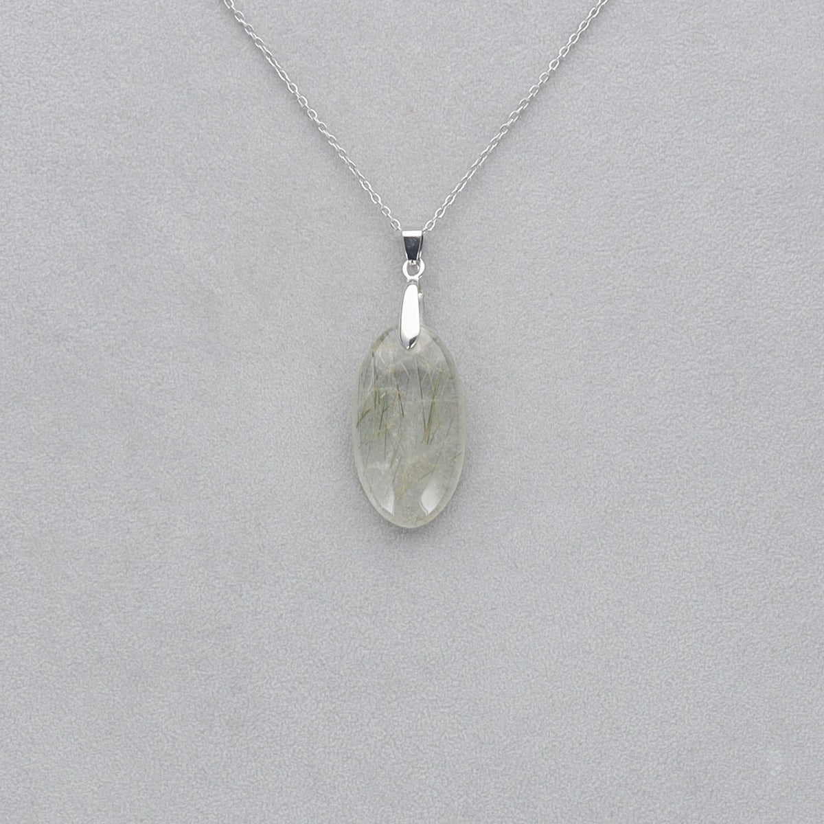 Quartz vert Rutile percé 15