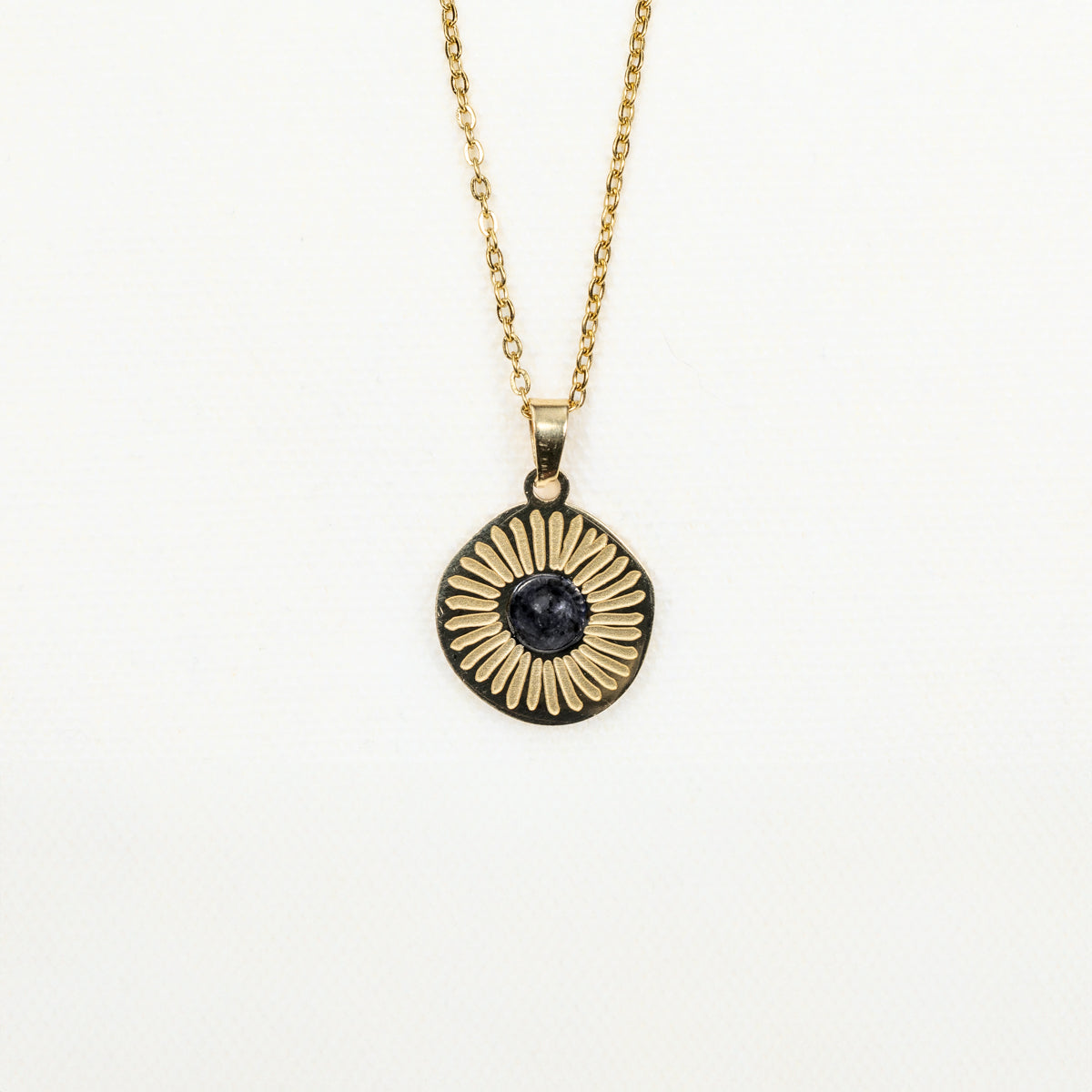 Pendentif Sol - Agate noire