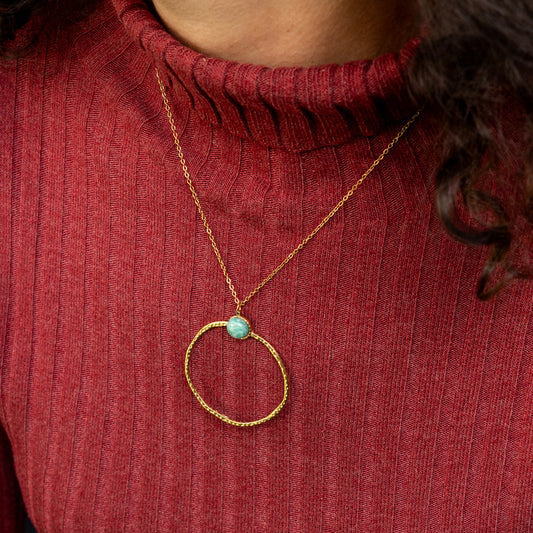 Pendentif Pénelope - Amazonite extra
