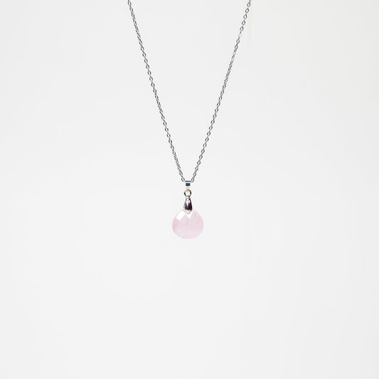 Pendentif Gaïa - Quartz rose