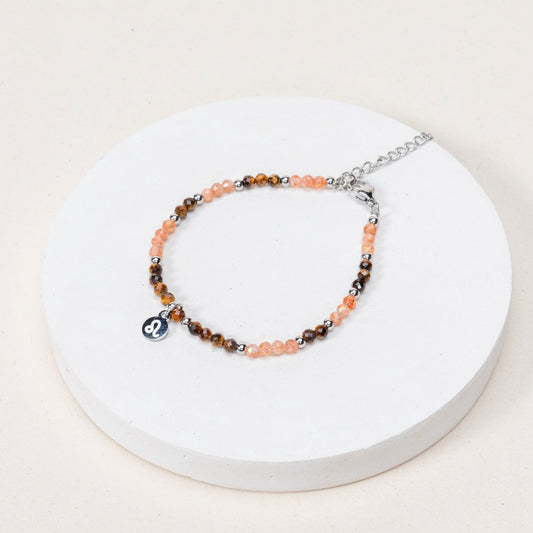 Bracelet Lion - Pierre du soleil / Oeil de tigre