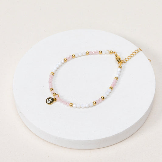 Bracelet Capricorne - Nacre / Quartz rose