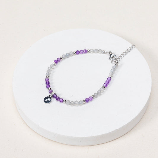 Bracelet Sagittaire - Labradorite / Améthyste