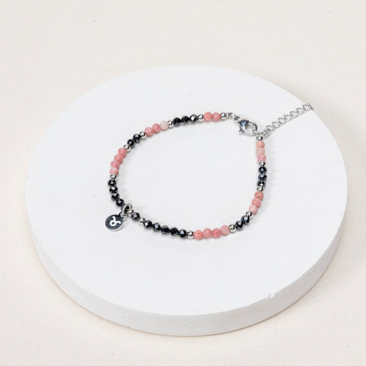 Bracelet Taureau - Rhodochrosite / Tourmaline