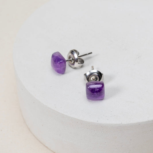 Boucles d'oreilles Nora - Améthyste