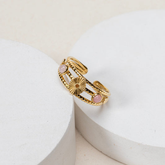 Bague Arya - Quartz rose
