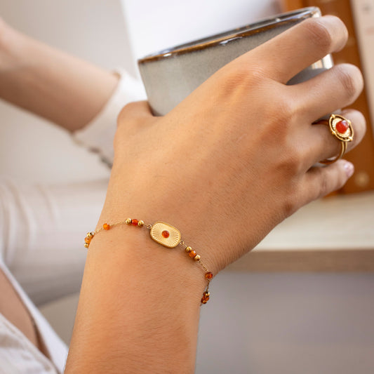Bracelet Manélya - Cornaline