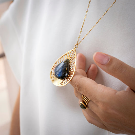Sautoir Jasmée - Labradorite extra