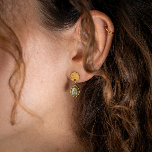 Boucles d'oreilles Dune - Labradorite