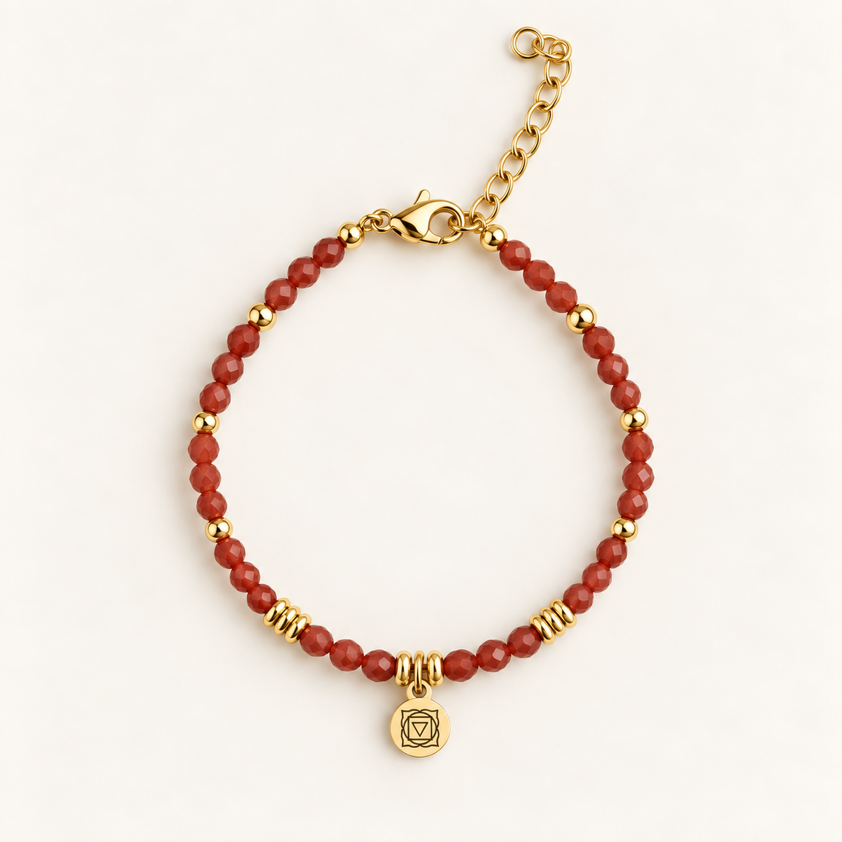 Bracelet Chakra Racine – Jaspe rouge