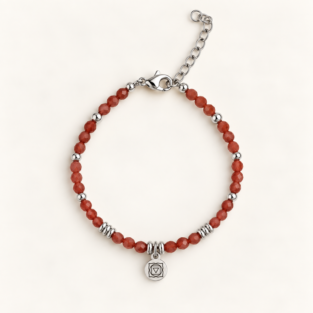 Bracelet Chakra Racine – Jaspe rouge