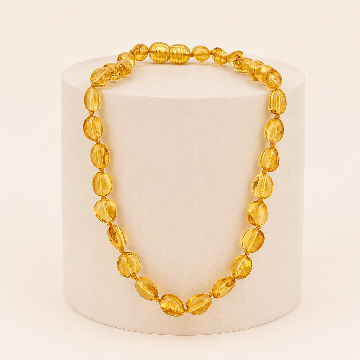 Collier Elio - ambre miel