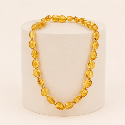 Collier Elio - ambre miel