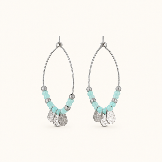 Boucles d'oreilles Mélinoé - Amazonite extra