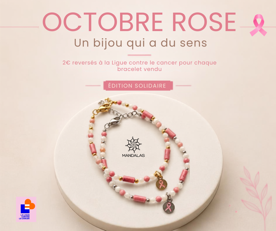 Bracelet "Eclat de vie" - Octobre rose 2026