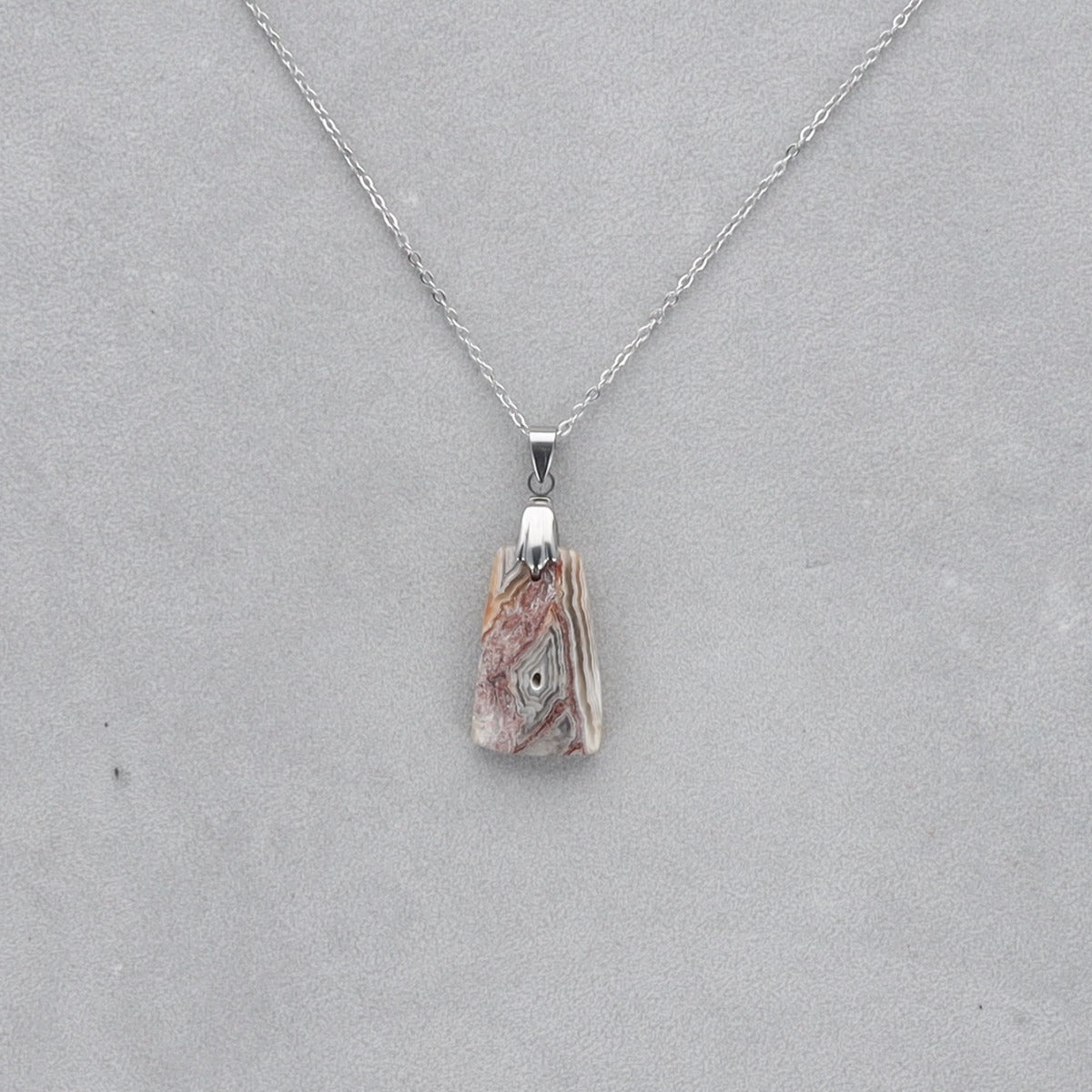 Agate Crazy Lace Cabochon percé 21
