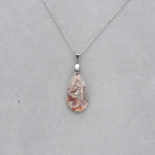 Agate Crazy Lace Cabochon percé 30