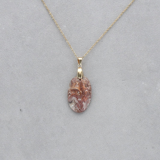 Agate Crazy Lace Cabochon percé 32