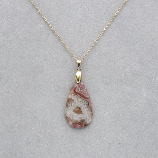 Agate Crazy Lace Cabochon percé 40