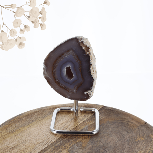 Agate sur pied argenté 2