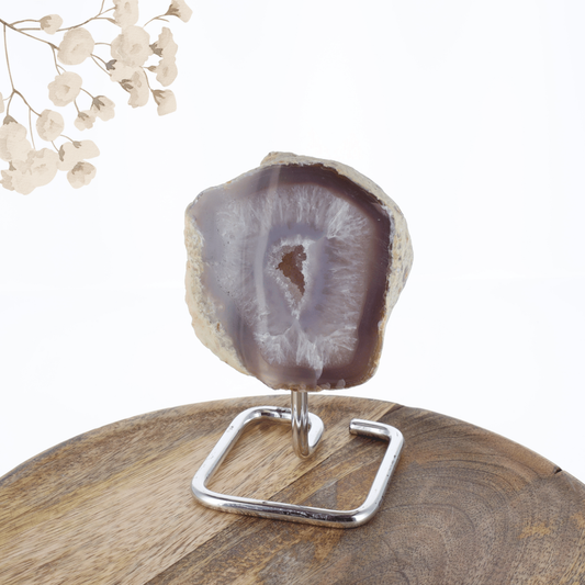 Agate sur pied argenté 5