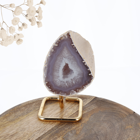 Agate sur pied doré 1