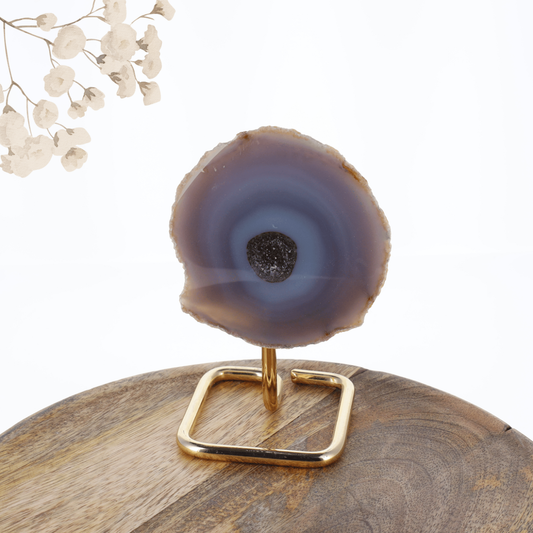 Agate sur pied doré 7