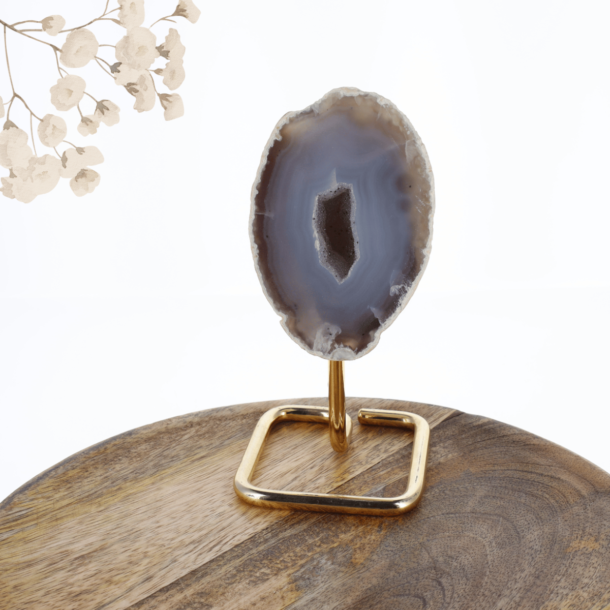 Agate sur pied doré 11