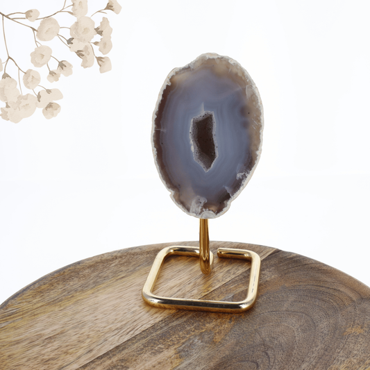 Agate sur pied doré 11