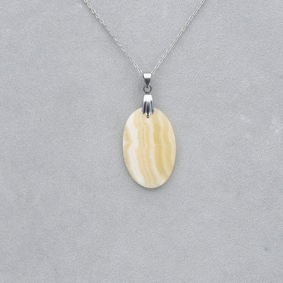 Agate Crazy Lace jaune Cabochon percé 17