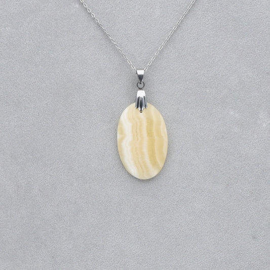 Agate Crazy Lace jaune Cabochon percé 17