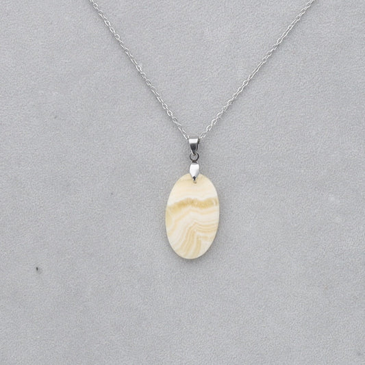 Agate Crazy Lace jaune Cabochon percé 8