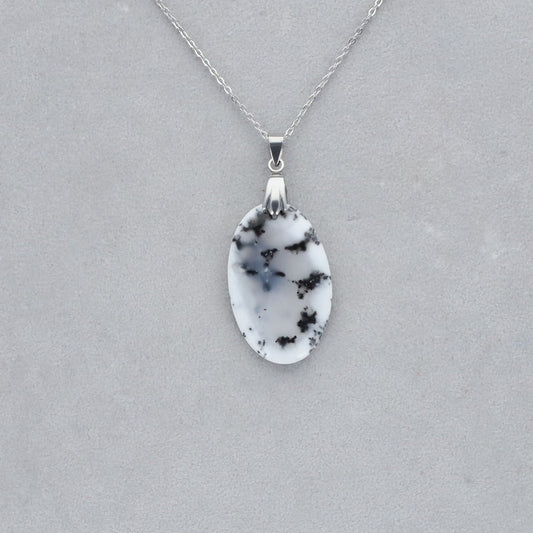 Agate Dendritique Cabochon percé 31