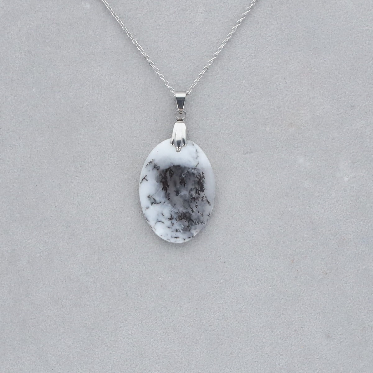 Agate Dendritique Cabochon percé 33