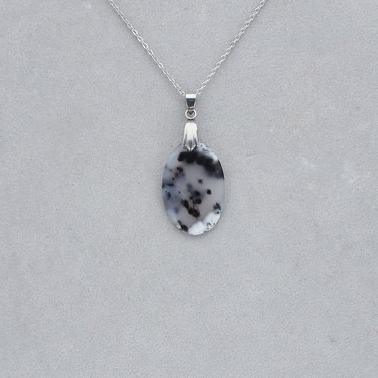 Agate Dendritique Cabochon percé 35