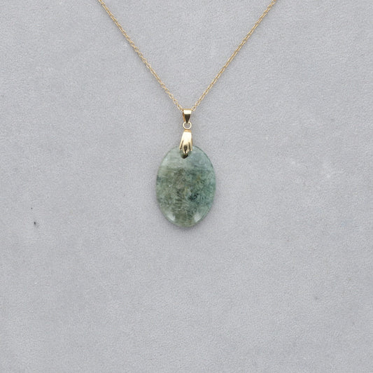 Aigue Marine Cabochon percé 22