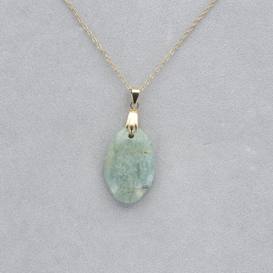 Aigue Marine Cabochon percé 39