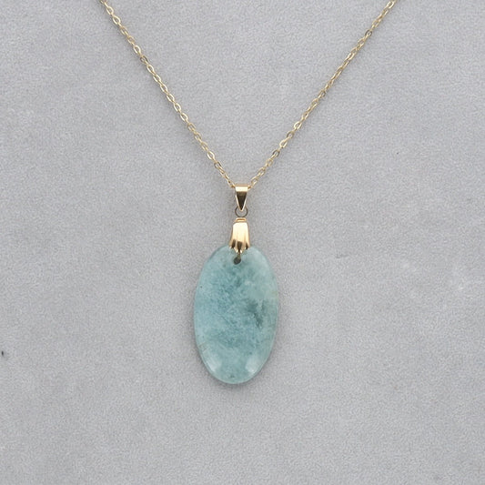 Aigue Marine Cabochon percé 55